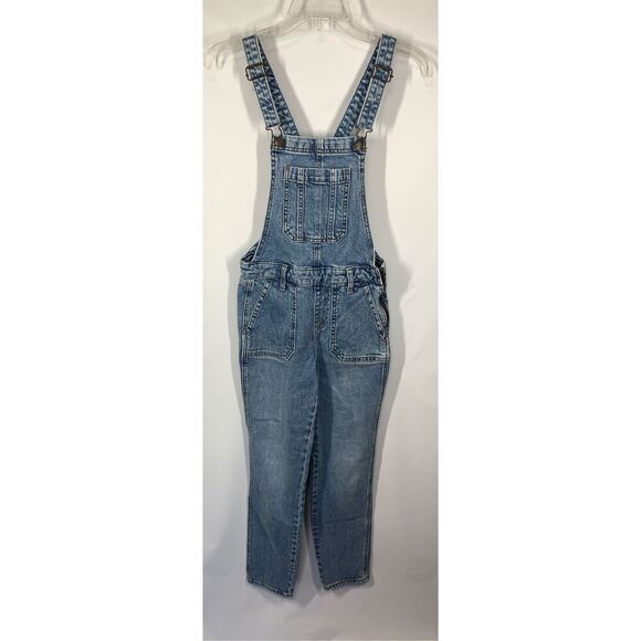 Old Navy Women's Adjustable Strap Side Zip Denim Overalls Blue Size 2 - Picture 1 of 9
